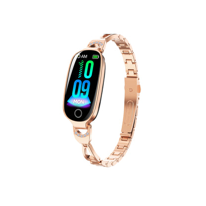 Gold Smartwatch For Women Compatible For Android& IOS,Bling Smart Bracelet With Female Menstrual Cycle Heart Rate Blood Pressure Remote Photography Waterproof Pedometer